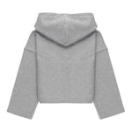 Moschino Felpa Chiusa con Cappuccio tinta unita con Stampe Grigio per Bambina HDF06I GRIGIO MOSCHINO 