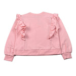 Moschino Felpa Chiusa Girocollo tinta unita con Stampa Rosa per Bambina HDF06W ROSA MOSCHINO 