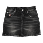 Moschino Gonna In Denim tinta unita Nero per Bambina HDJ03Z NERO MOSCHINO 