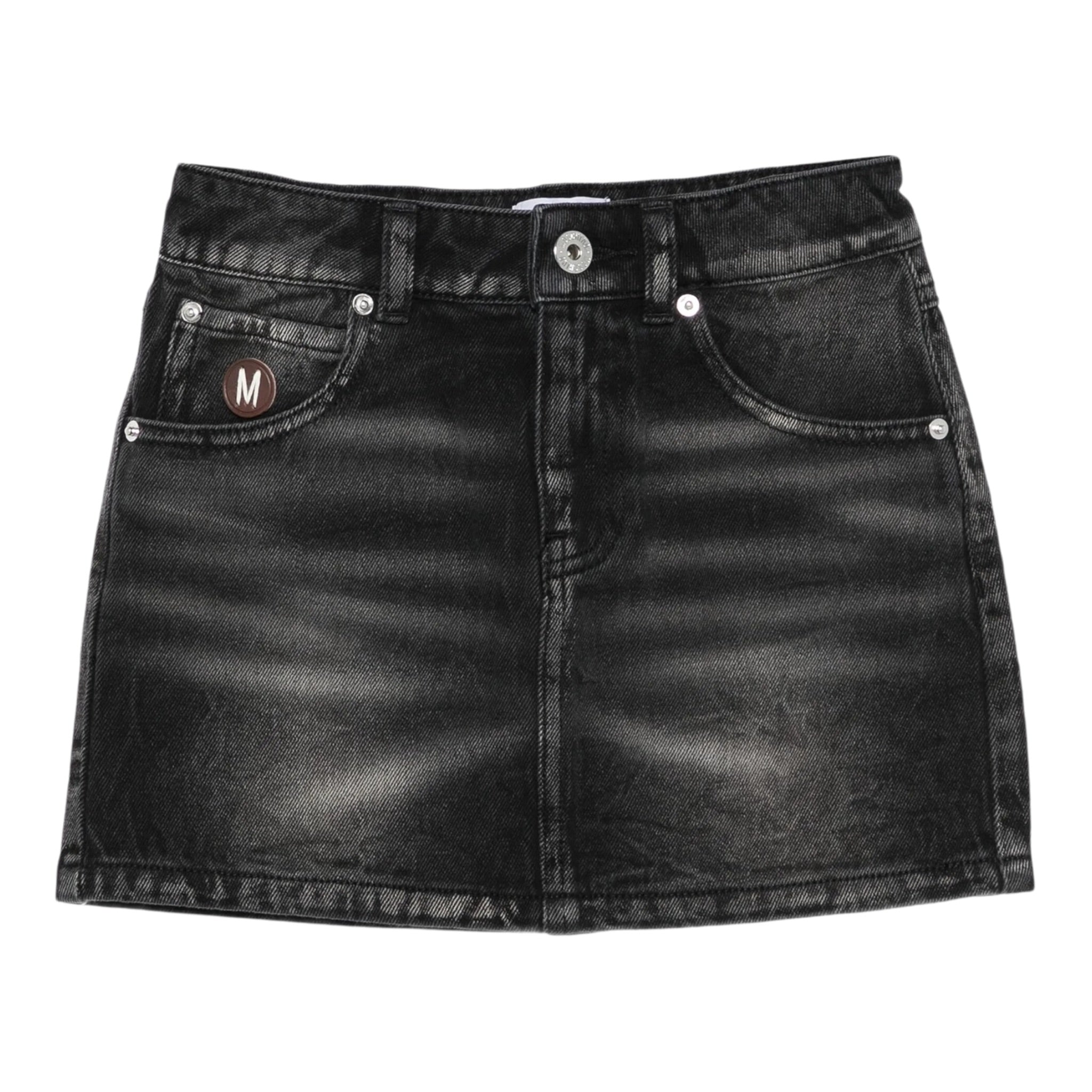 Moschino Gonna In Denim tinta unita Nero per Bambina HDJ03ZX NERO MOSCHINO 