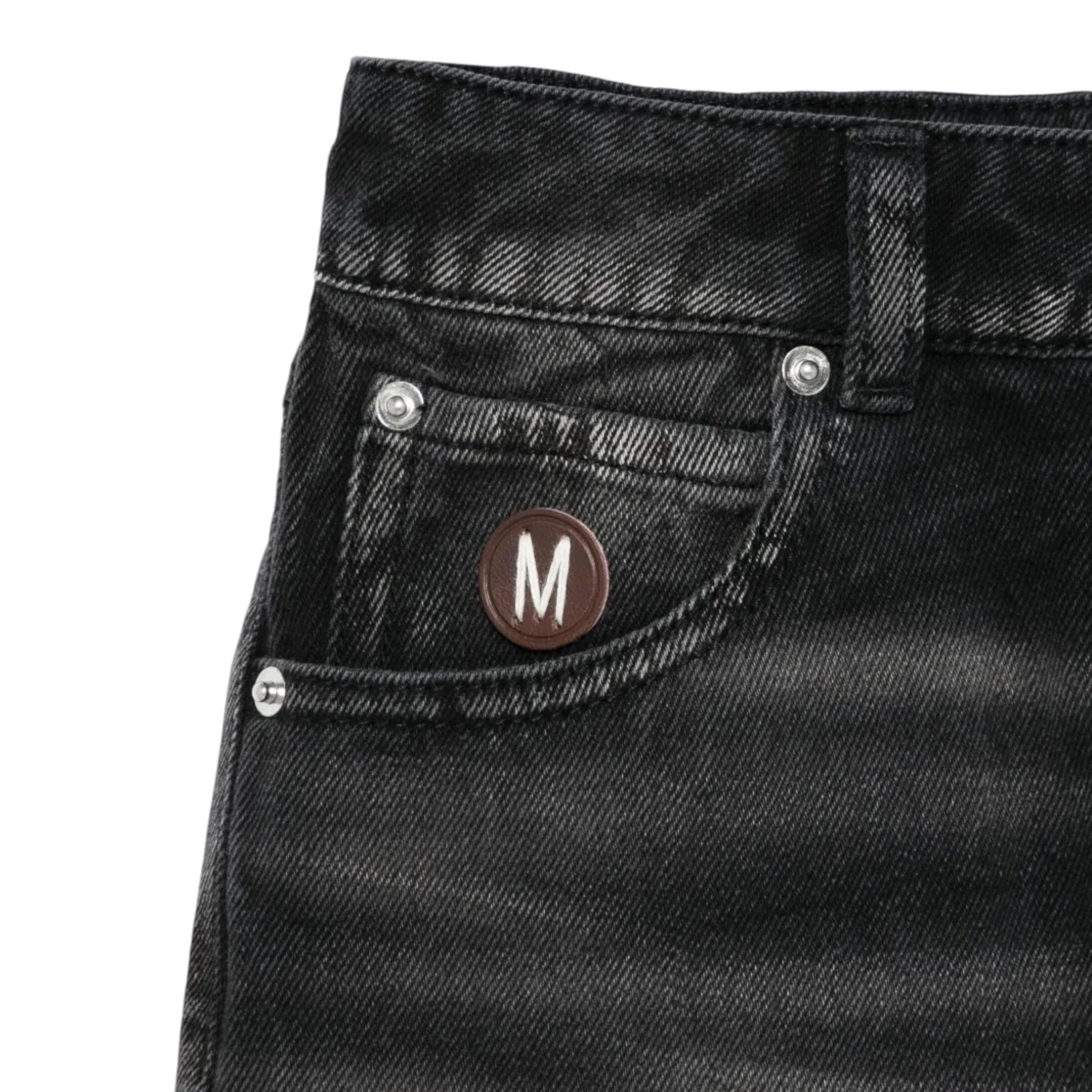Moschino Gonna In Denim tinta unita Nero per Bambina HDJ03ZX NERO MOSCHINO 