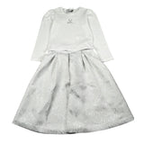 Moschino Completo 2 Pezzi Shirt-Gonna Bicolore Bianco/Grigio per Bambina HDK03C BIANCO/GRIGIO MOSCHINO 