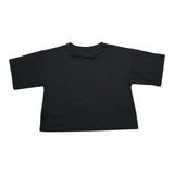 Moschino T-Shirt tinta unita con Stampa Nero per Bambina HDM078 NERO MOSCHINO 