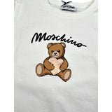 Moschino Shirt Girocollo tinta unita con Stampa Bianco per Bambina HDO010 BIANCO MOSCHINO 