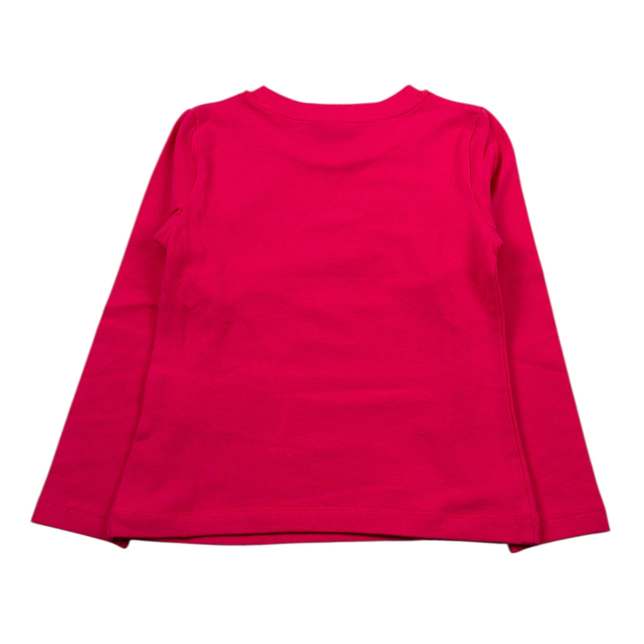 Moschino Shirt Girocollo tinta unita con Stampa Fuxia per Bambina HDO010 FUXIA MOSCHINO 