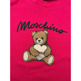 Moschino Shirt Girocollo tinta unita con Stampa Fuxia per Bambina HDO010 FUXIA MOSCHINO 