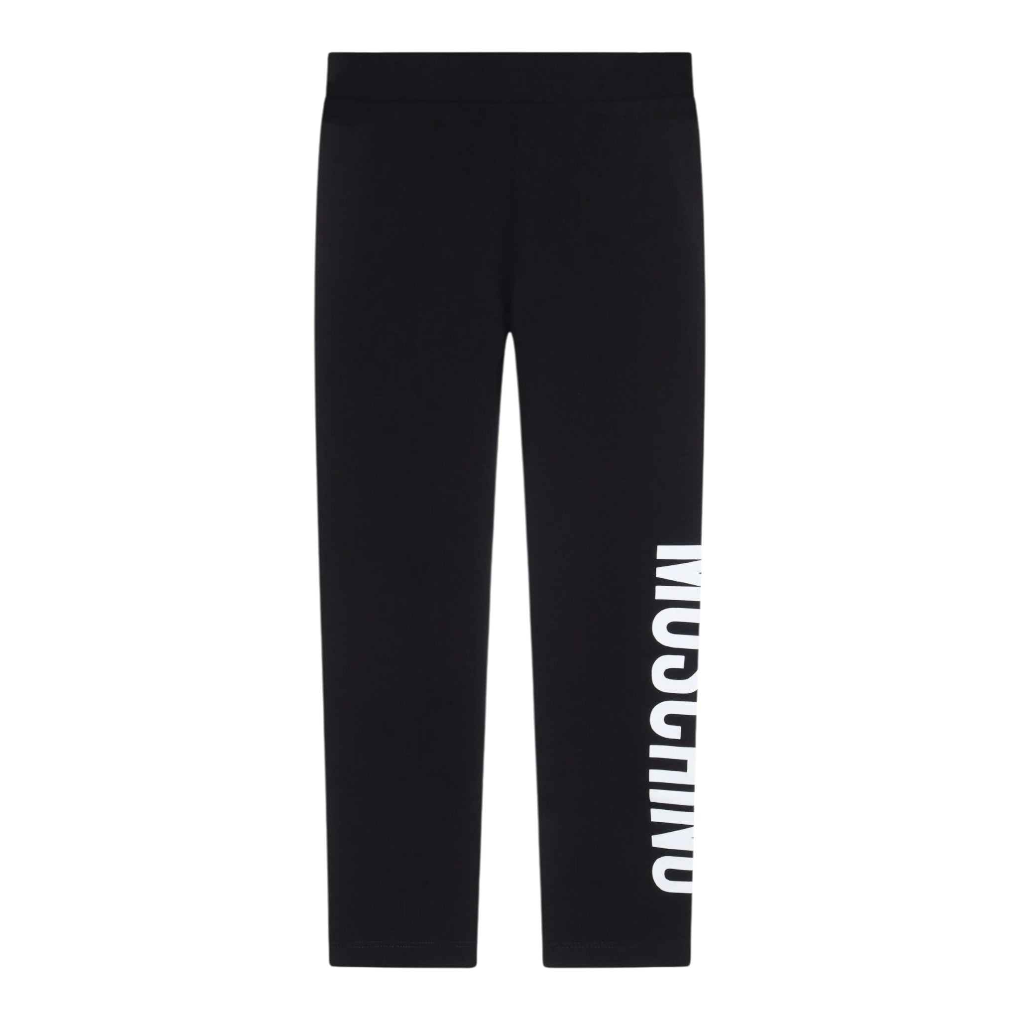 Moschino Leggins tinta unita con Logo Nero per Bambina HDP06R NERO MOSCHINO 