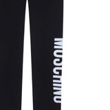 Moschino Leggins tinta unita con Logo Nero per Bambina HDP06R NERO MOSCHINO 