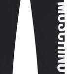 Moschino Leggins tinta unita con Logo Nero per Bambina HDP06RX NERO MOSCHINO 