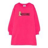 Moschino Abito Girocollo Manica Lunga tinta unita Fuxia per Bambina HDV0GY FUXIA MOSCHINO 