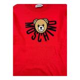 Moschino Abito tinta unita In Maglia con Stampa Rosso per Bambina HDV0GZRR ROSSO MOSCHINO 