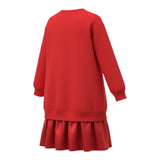 Moschino Abito tinta unita con Stampa Rosso per Bambina HDV0I2 ROSSO MOSCHINO 
