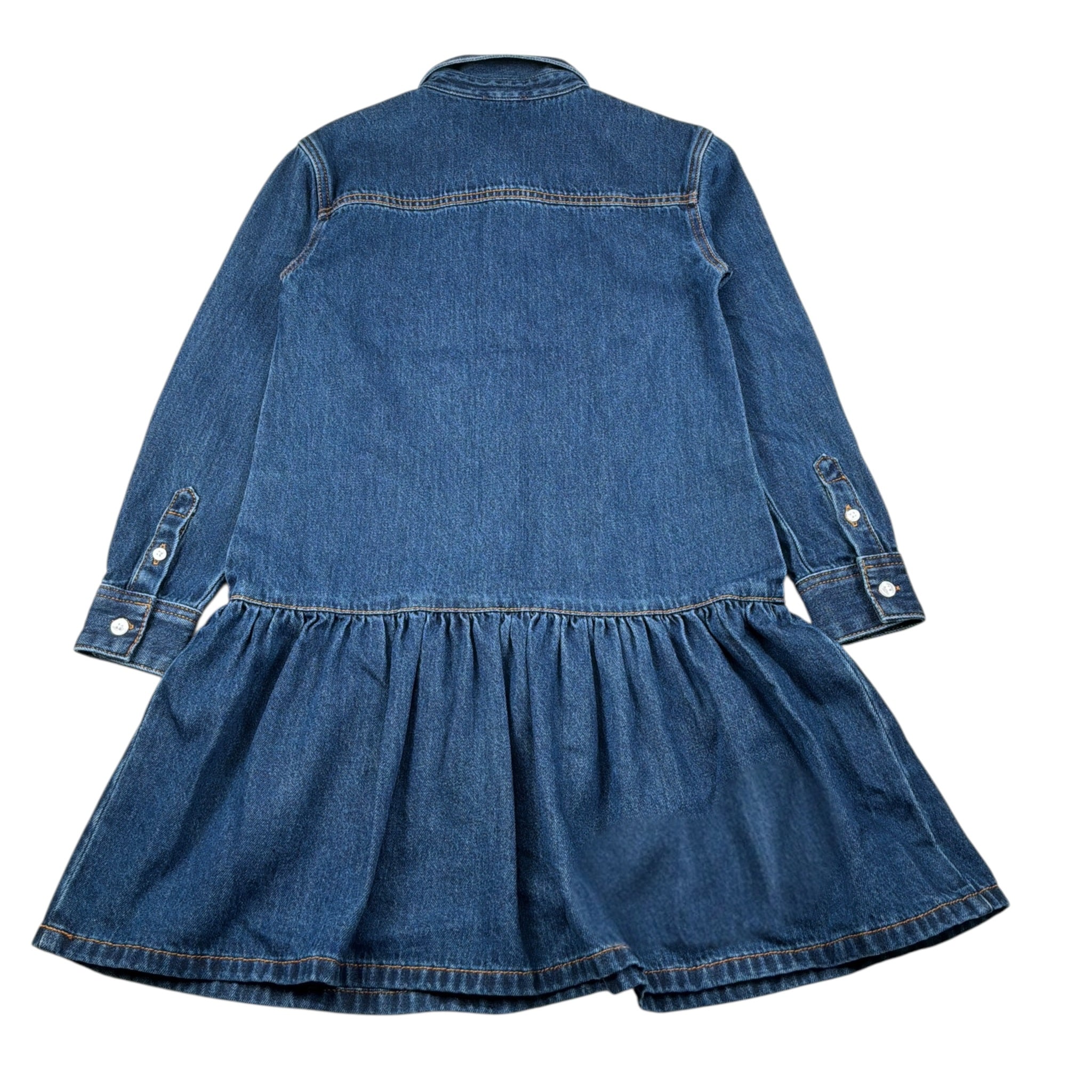Moschino Abito Manica Lunga tinta unita In Denim Blu per Bambina HDV0I4 BLU MOSCHINO 
