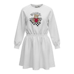 Moschino Abito Modello Felpa tinta unita con Stampa Bianco per Bambina HDV0I6 BIANCO MOSCHINO 