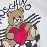 Moschino Abito Modello Felpa tinta unita con Stampa Bianco per Bambina HDV0I6 BIANCO MOSCHINO 