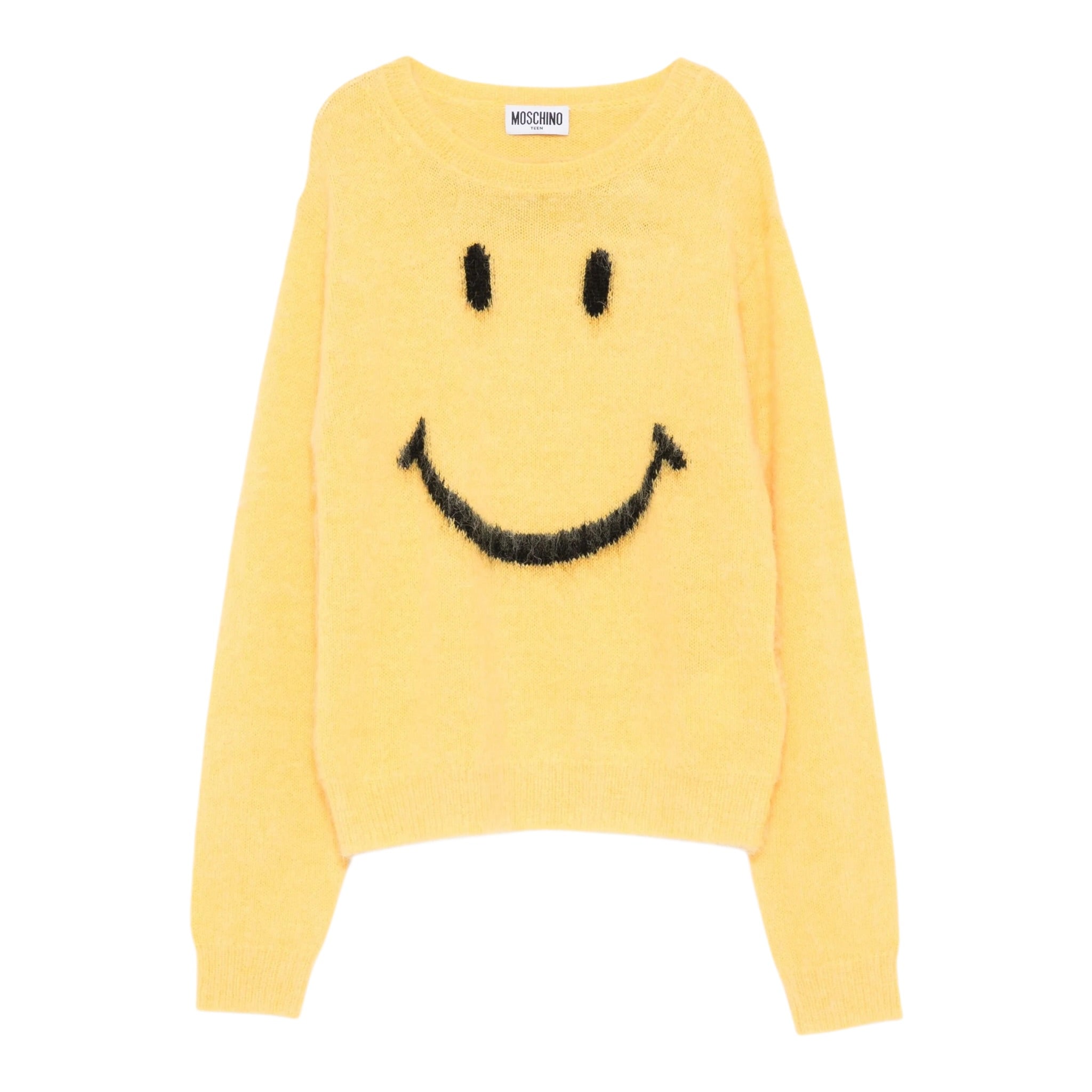 Moschino Maglia Girocollo tinta unita Giallo per Bambino HDW02B GIALLO MOSCHINO 