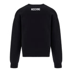 Moschino Maglia Girocollo tinta unita con Stampa Nero per Bambino HDW02E NERO MOSCHINO 