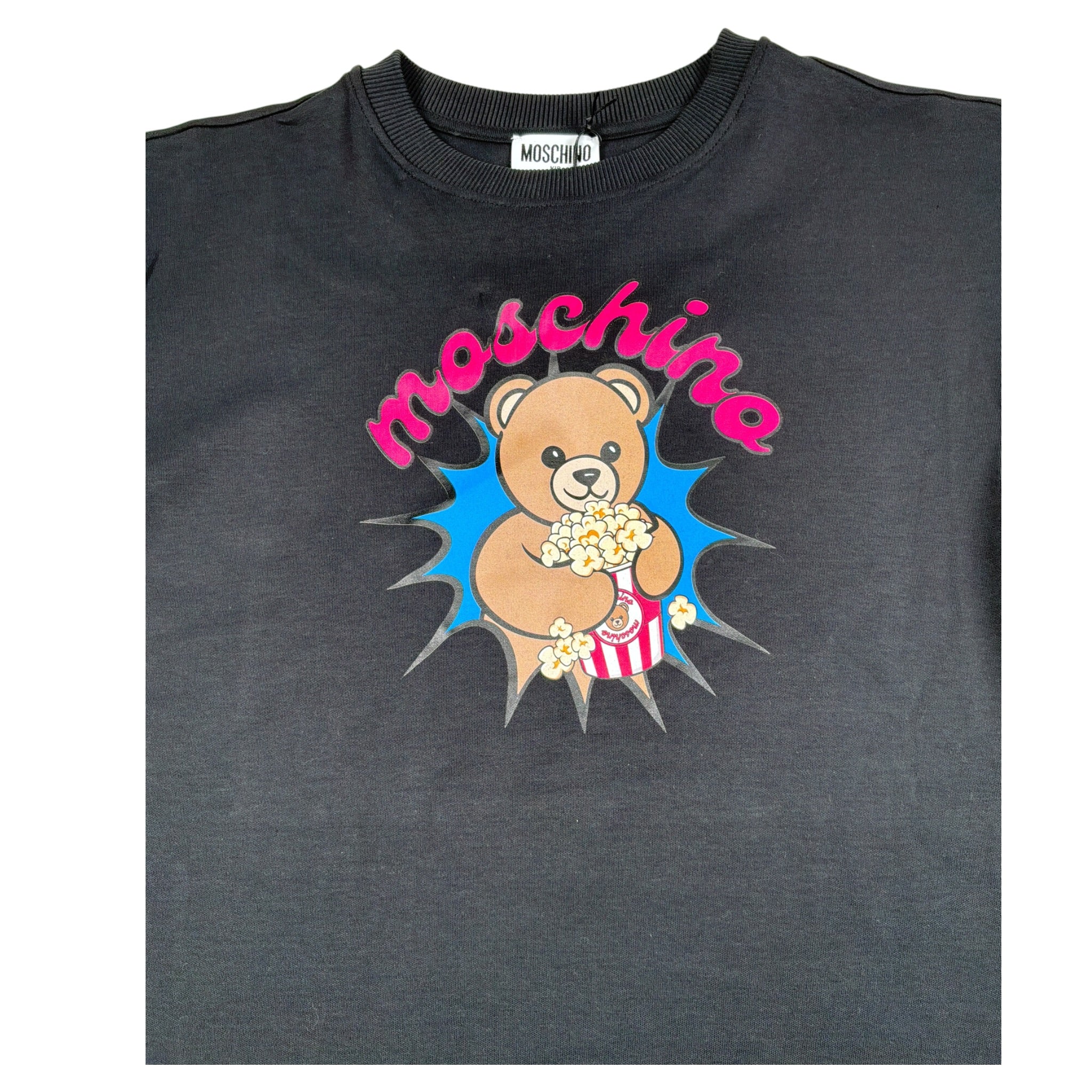 Moschino Abito tinta unita con Stampa Nero per Bambina HHV0GL NERO MOSCHINO 