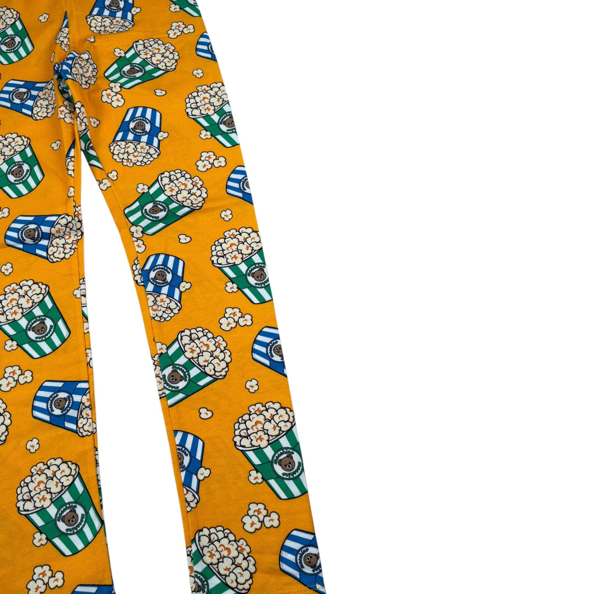Moschino Leggins tinta unita con Stampa Ocra per Bambina HIP04X OCRA MOSCHINO 