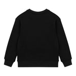 Moschino Felpa Chiusa Girocollo tinta unita con Stampa Nero per Bambina HMF099XX NERO MOSCHINO 