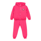 Moschino Completo 2 Pezzi Felpa-Pantalone tinta unita Fuxia per Bambina HMK03X FUXIA MOSCHINO 