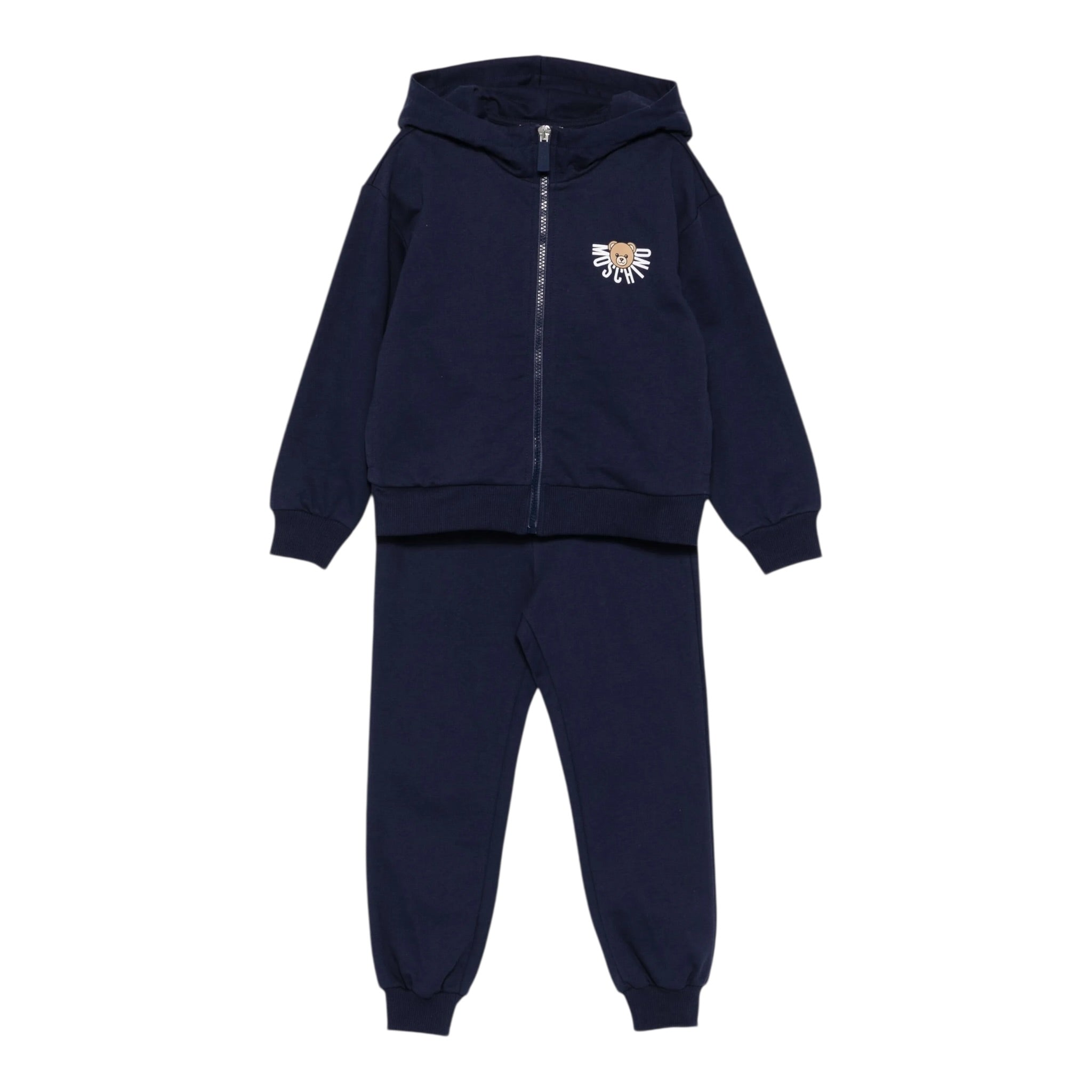 Moschino Completo 2 Pezzi Felpa-Pantalone tinta unita Blu per Bambino HMK03XO BLU MOSCHINO 
