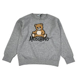 Moschino Maglia tinta unita Girocollo con Stampa Grigio per Bambino HMW01A GRIGIO MOSCHINO 