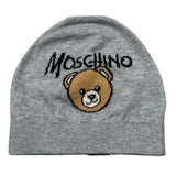 Moschino Cappello tinta unita con Logo Grigio per Bambino HMX02O GRIGIO MOSCHINO 