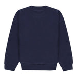 Moschino Felpa Chiusa Girocollo tinta unita con Stampa Blu per Bambino HNF08V BLU MOSCHINO 