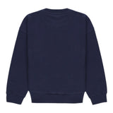 Moschino Felpa Chiusa Girocollo tinta unita con Stampa Blu per Bambino HNF08V BLU MOSCHINO 