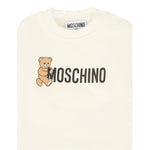 Moschino Felpa Chiusa Girocollo tinta unita con Logo Panna per Bambino HPF08V PANNA MOSCHINO 