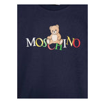 Moschino T-Shirt Girocollo tinta unita con Stampa Blu per Bambino HPM05G BLU MOSCHINO 