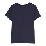 Moschino T-Shirt Girocollo tinta unita con Logo Blu per Bambino HRM058 BLU MOSCHINO 