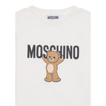 Moschino Shirt Girocollo tinta unita con Logo Bianco per Neonato HTO00JN BIANCO MOSCHINO 