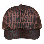 Moschino Berretto tinta unita con Loghi Marrone per Bambino HTX01N MARRONE MOSCHINO 