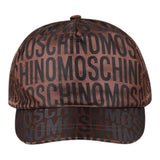 Moschino Berretto tinta unita con Loghi Marrone per Bambino HTX01N MARRONE MOSCHINO 