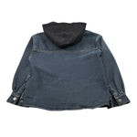 Moschino Giubbino In Denim tinta unita con Cappuccio Blu per Bambino HUC022 BLU MOSCHINO 