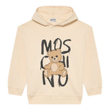 Moschino Felpa Chiusa con Cappuccio tinta unita Beige per Bambino HUF098X BEIGE MOSCHINO 