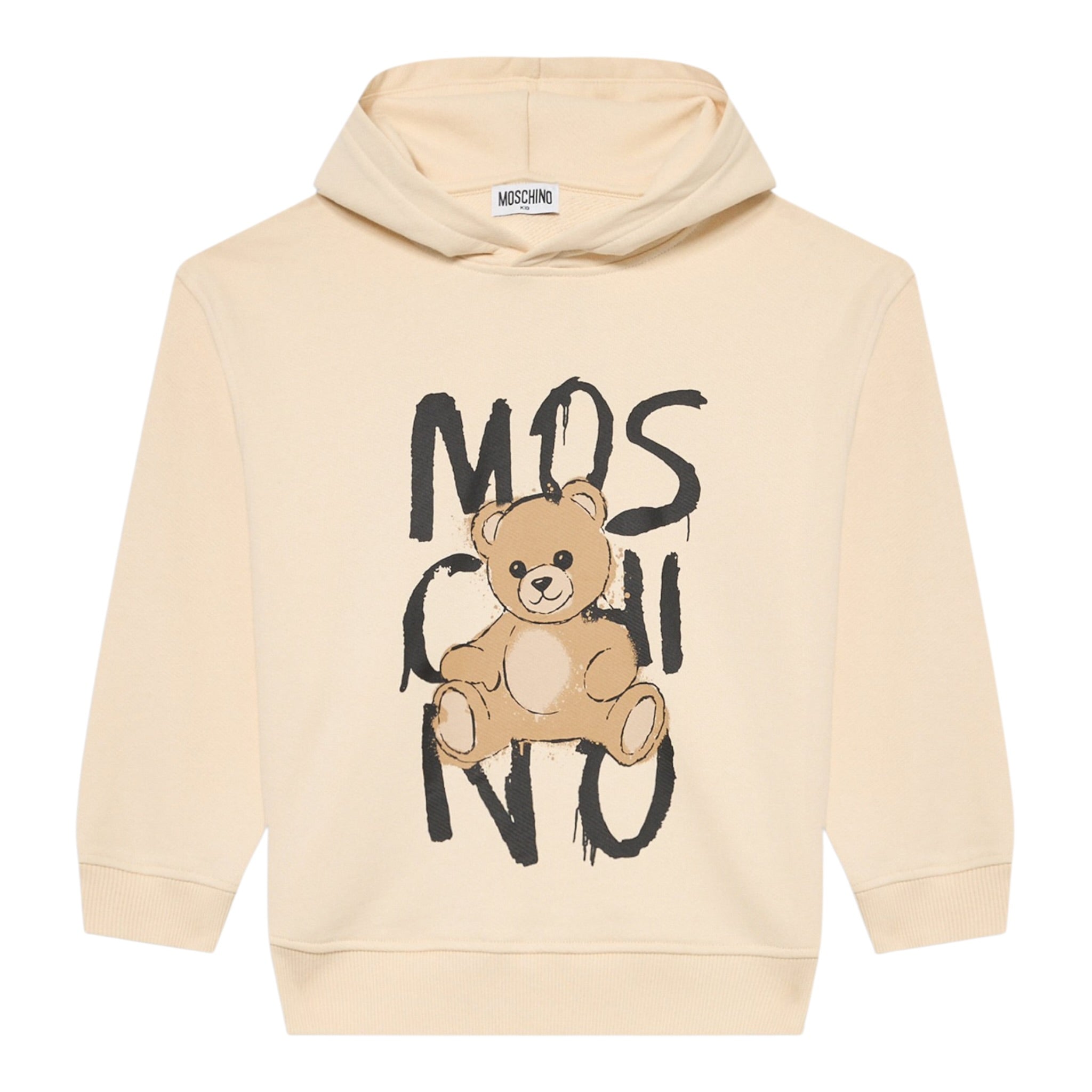 Moschino Felpa Chiusa con Cappuccio tinta unita Beige per Bambino HUF098X BEIGE MOSCHINO 