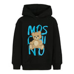 Moschino Felpa Chiusa con Cappuccio tinta unita Nero per Bambino HUF098X NERO MOSCHINO 