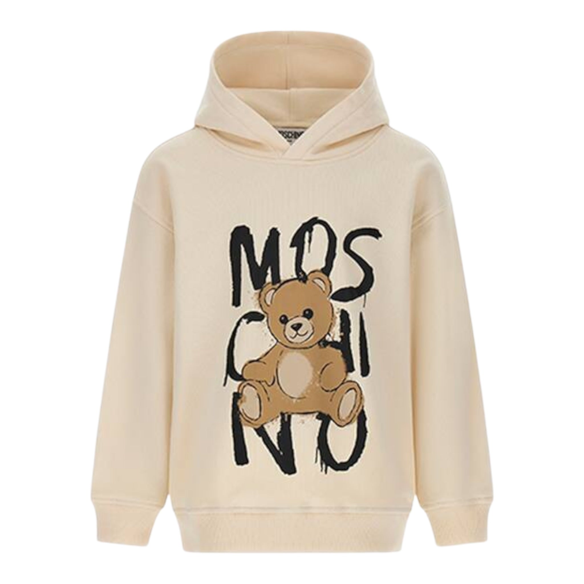 Moschino Felpa Chiusa con Cappuccio tinta unita Beige per Bambino HUF098XX BEIGE MOSCHINO 