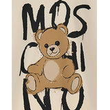 Moschino Felpa Chiusa con Cappuccio tinta unita Beige per Bambino HUF098XX BEIGE MOSCHINO 