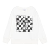 Moschino Felpa Chiusa Girocollo tinta unita con Stampa Bianco per Bambino HUF099 BIANCO MOSCHINO 