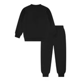 Moschino Completo 2 Pezzi Felpa-Pantalone tinta unita Nero per Bambino HUK048 NERO MOSCHINO 