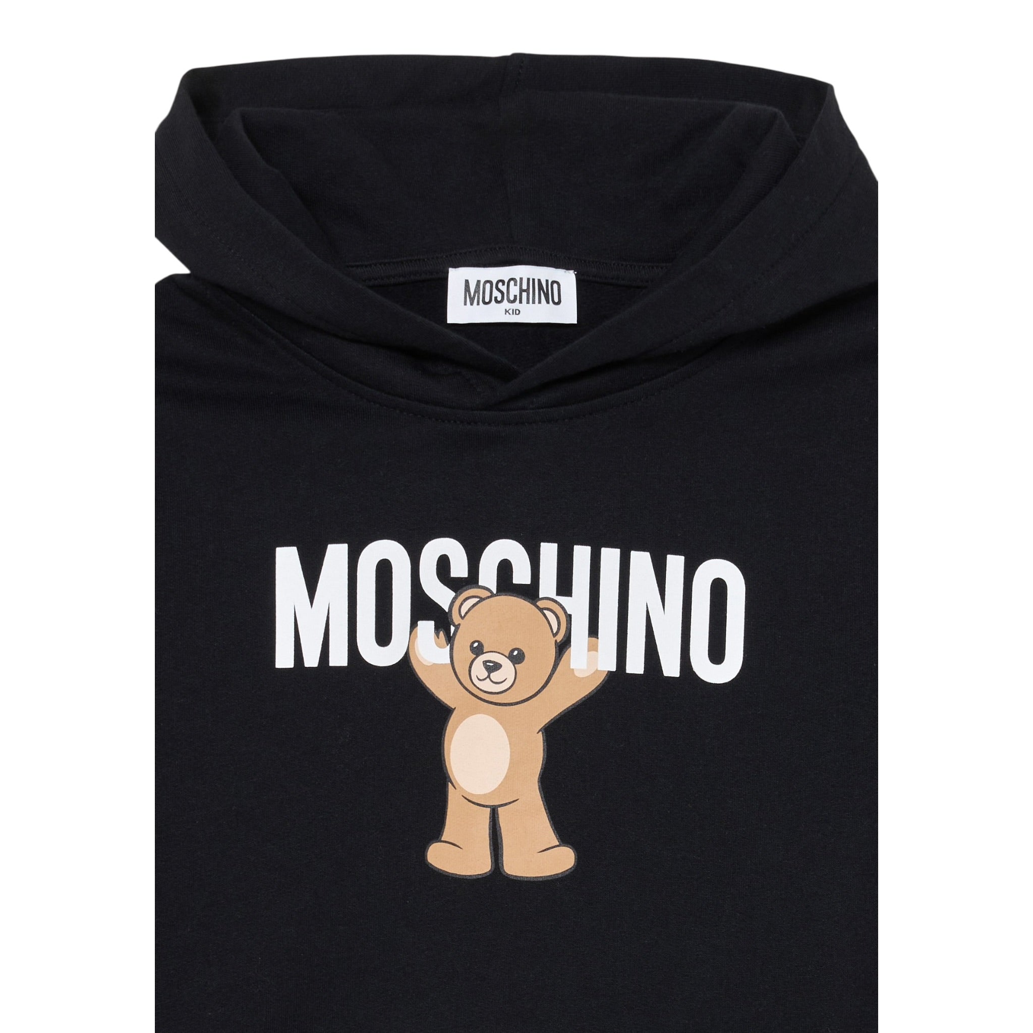 Moschino Completo 2 Pezzi Felpa-Pantalone tinta unita Nero per Bambino HUK04A NERO MOSCHINO 