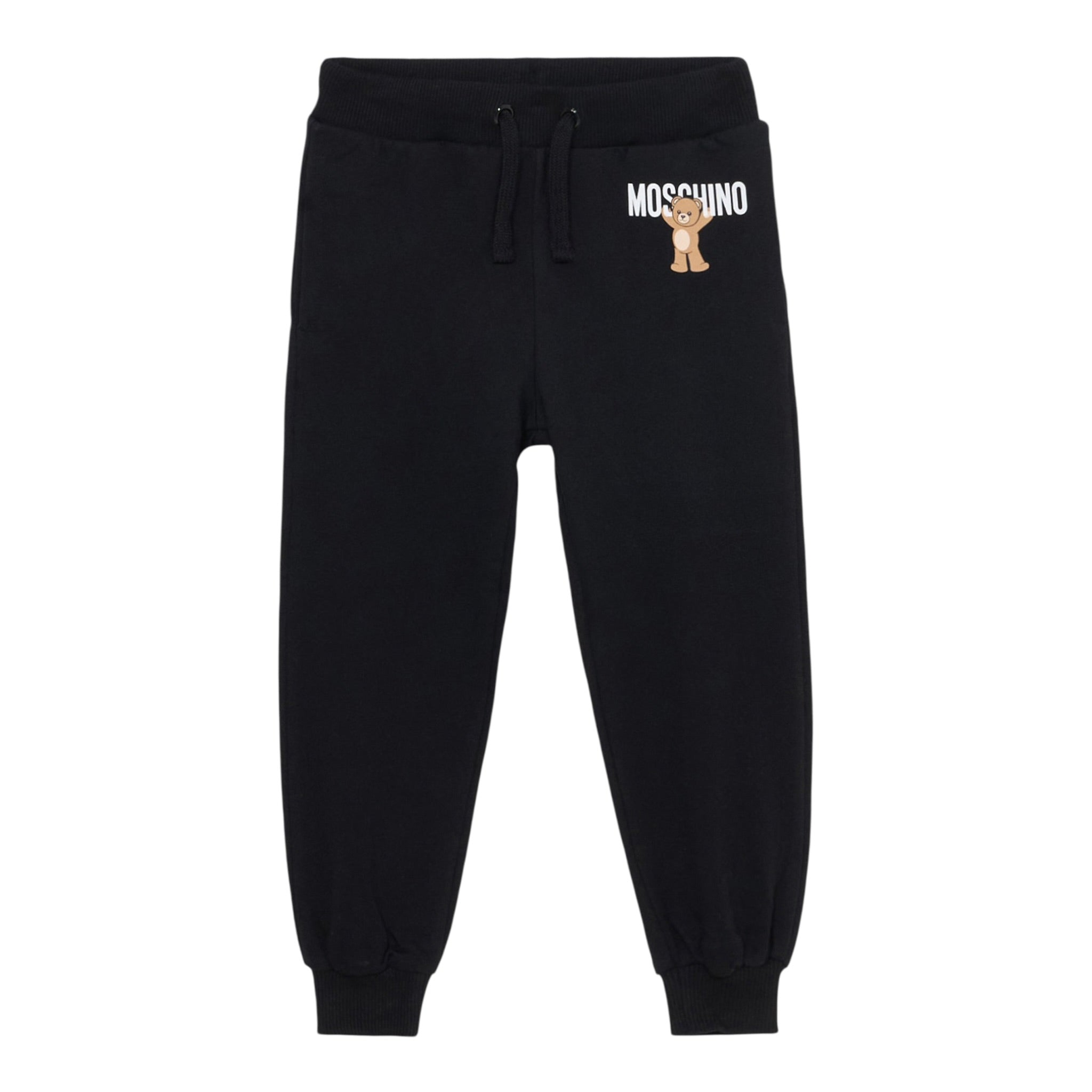 Moschino Completo 2 Pezzi Felpa-Pantalone tinta unita Nero per Bambino HUK04A NERO MOSCHINO 