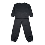 Moschino Completo 2 Pezzi Felpa-Pantalone tinta unita Nero per Bambino HUK04N NERO MOSCHINO 
