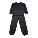 Moschino Completo 2 Pezzi Felpa-Pantalone tinta unita Nero per Bambino HUK04N NERO MOSCHINO 