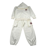 Moschino Completo 2 Pezzi Felpa-Pantalone tinta unita Panna per Bambino HUK04Q PANNA MOSCHINO 