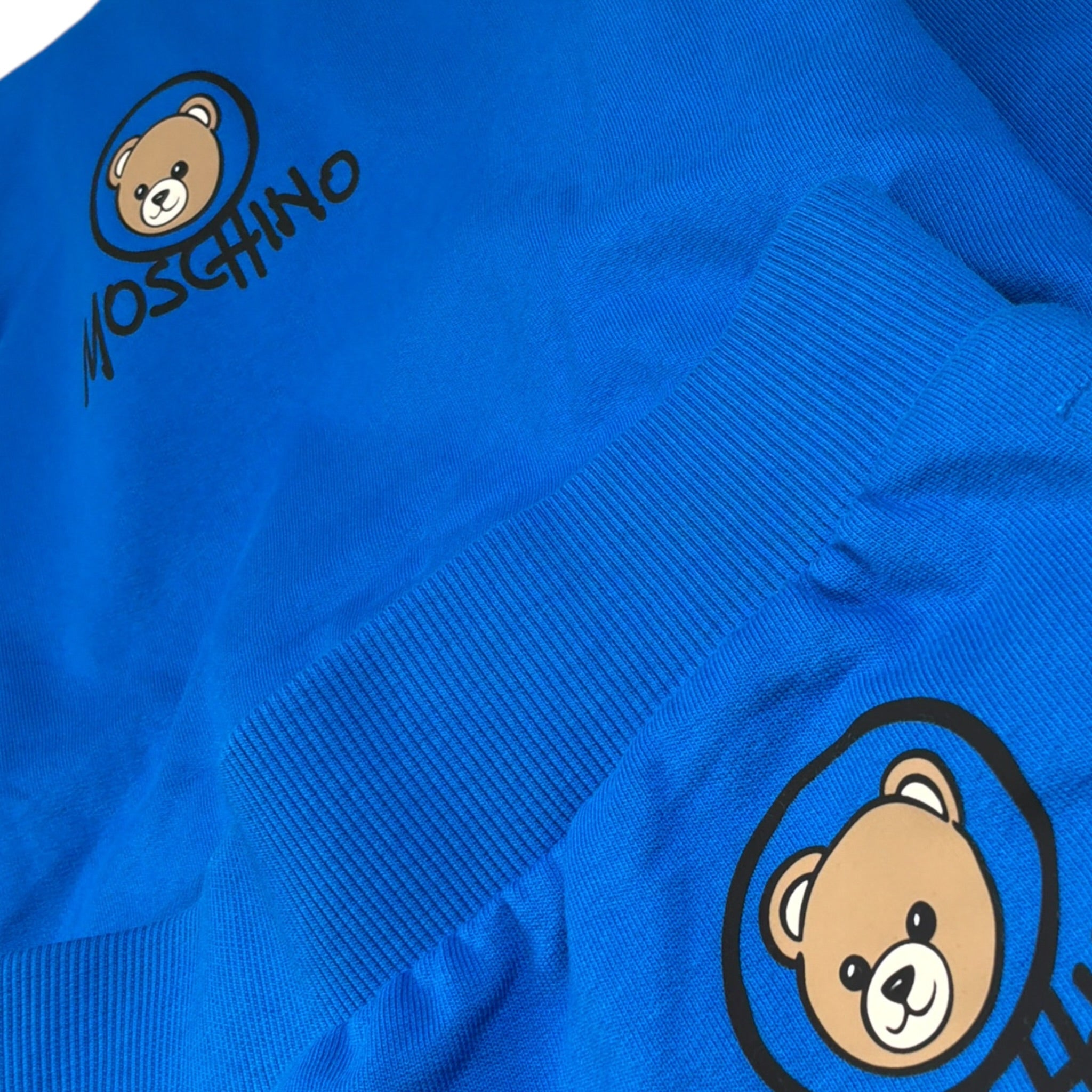 Moschino Completo 2Pz Pantalone-Felpa tinta unita con Stampa Cobalto per Bambino HUK04R COBALTO MOSCHINO 